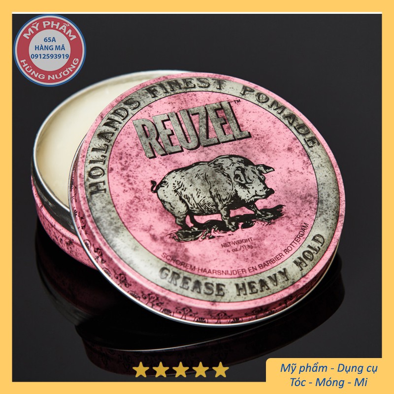 Sáp vuốt tóc REUZEL PINK POMADE - Con Lợn Hồng 35g