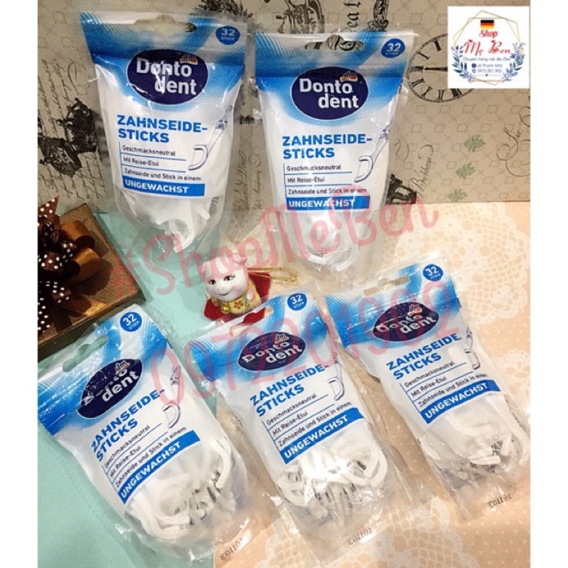 TĂM CHỈ NHA KHOA DONTODENT ZAHNSEIDE STICKS  40 QUE