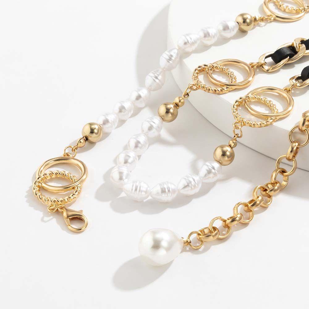 Thắt Lưng Da Phối Dây Xích Kim Loại Phong Cách Punk Hip Hop Gợi Cảm Cho Nữ