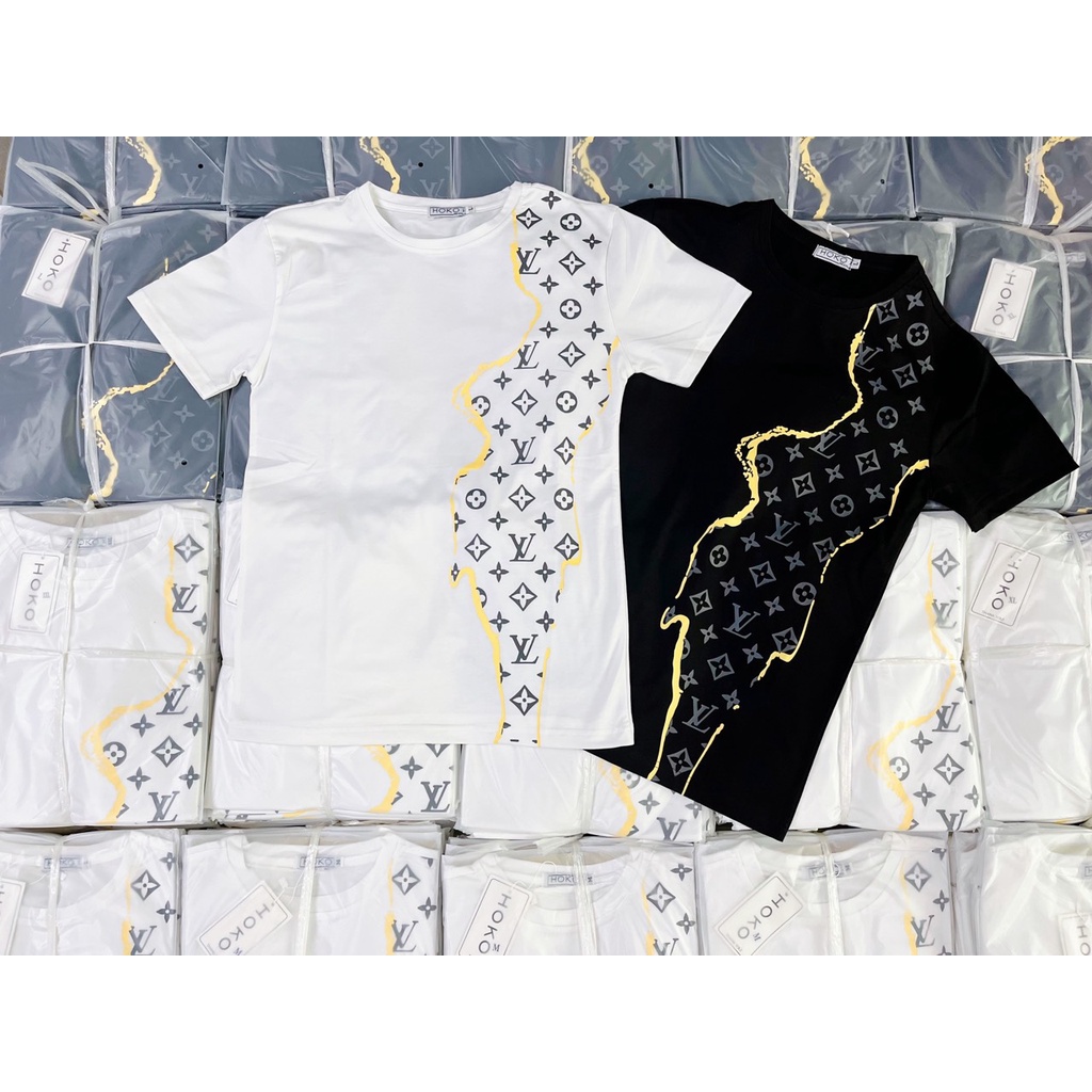 Áo Thun Nam Nữ LV Thiết Kế In Họa Tiết Nhỏ Bên Trái Áo Sang Chảnh Chất Liệu Cotton Thấm Mồ Hôi Mùa Hè Tốt LUCA BBOXX