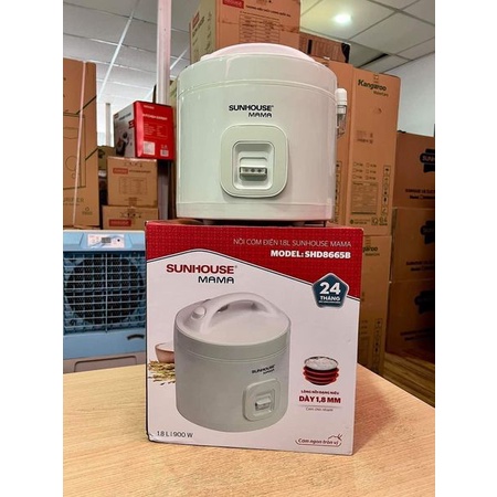 Nồi cơm điện 1,8l Sunhouse mama SHD8665B công suất 900W bảo hành 24 tháng