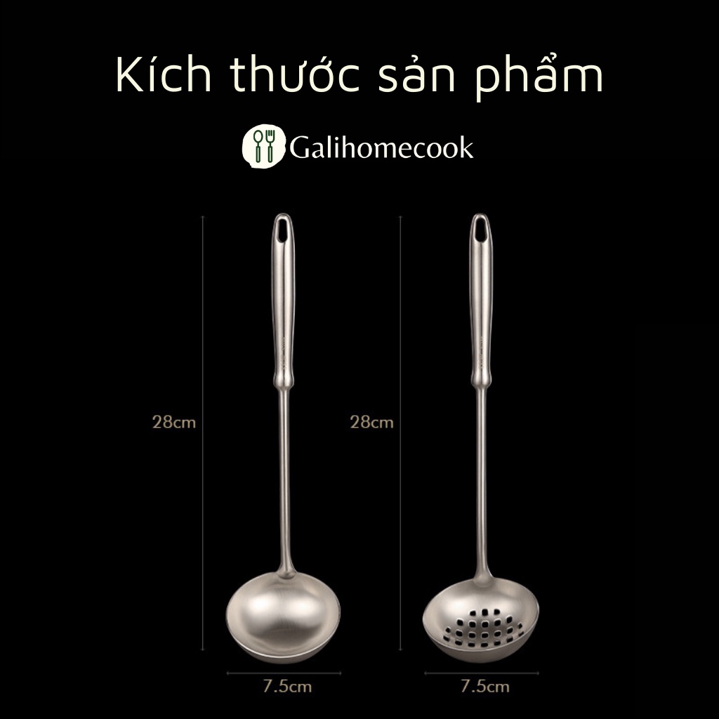 Muôi Vá canh SSGP inox 304 ăn lẩu cao cấp tiêu chuẩn xuất khẩu Đức | Galihomecook