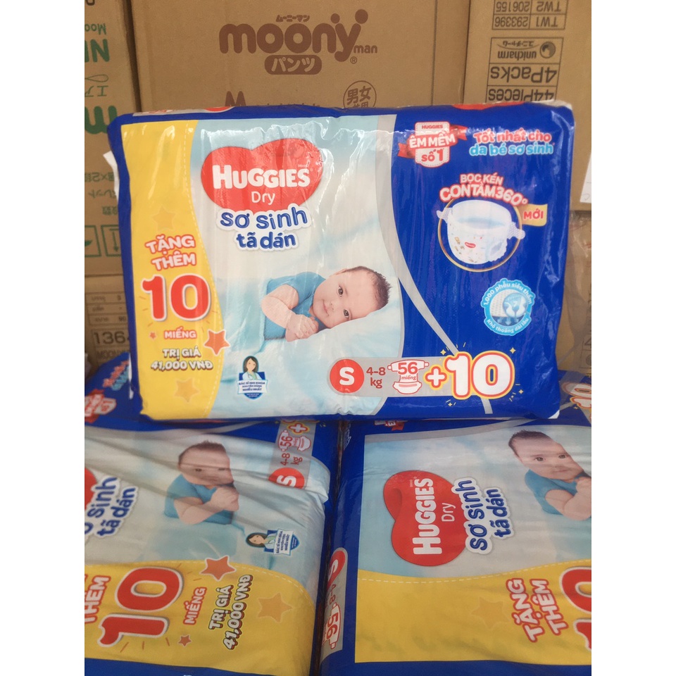 Bỉm Tã Dán Huggies Size S56,NB74