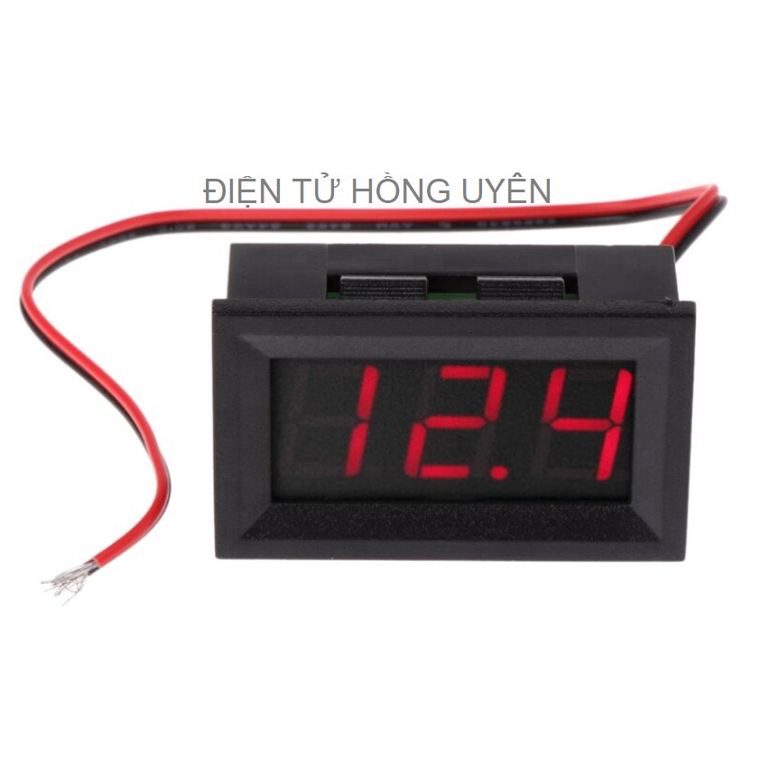 Vôn kế - Đồng hồ đo điện loại Lớn. Đồng hồ LED báo điện áp từ 3,7V - 45V dùng báo vôn đo điện bình acquy, pin 3s/4s/5s