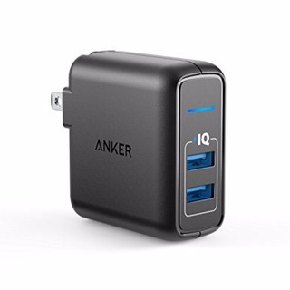 Sạc Anker 2 cổng PowerPort 24W 2-Port iPhone Charger (Đen)