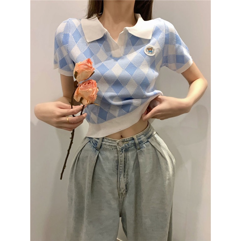 Áo Thun Tay Ngắn Cổ POLO In Hình Gấu Dễ Thương Cho Bé Gái
