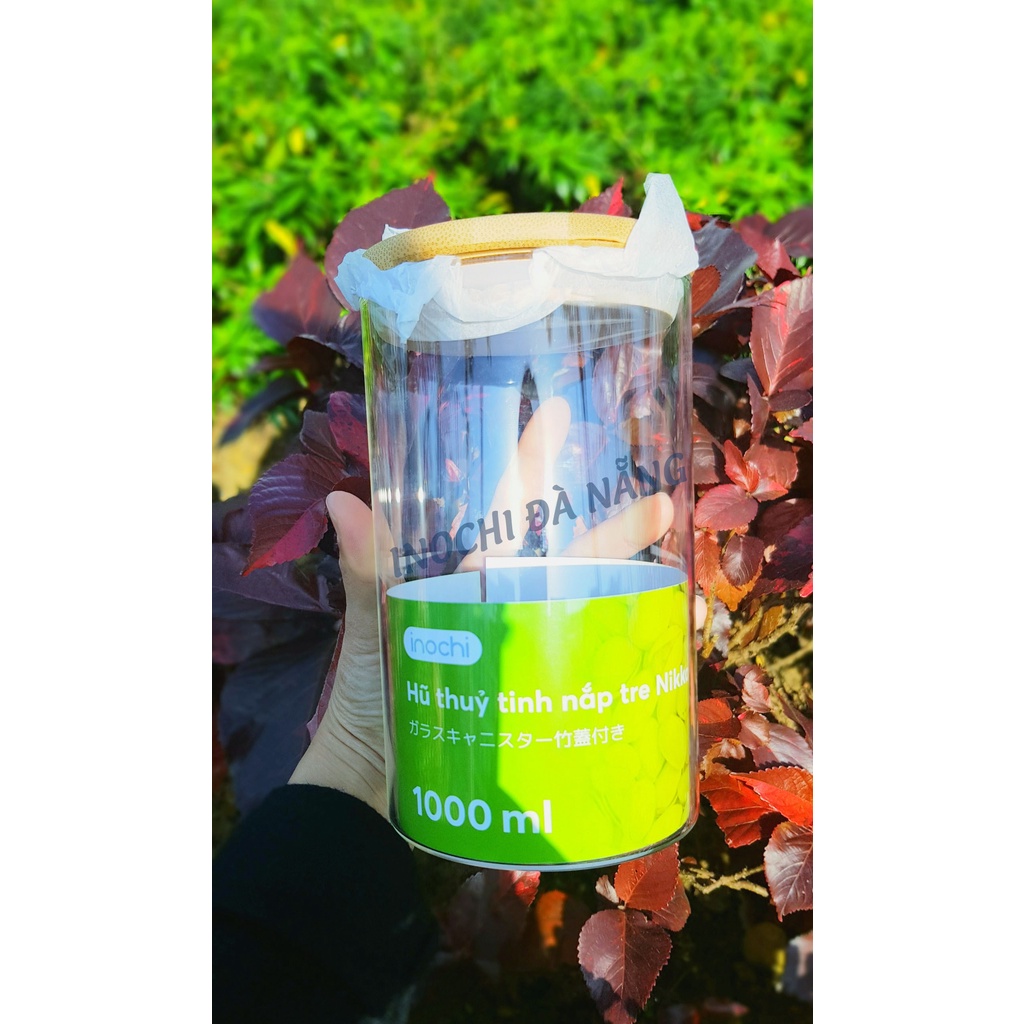 Hũ thuỷ tinh nắp tre Nikko 500ml, 1000ml, 1500ml