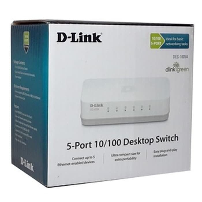 Bộ Chia Tín Hiệu Để Bàn 5 cổng D LINK, Tốc độ cao 10/100Mbps TL-SF1005D hàng chính hãng.