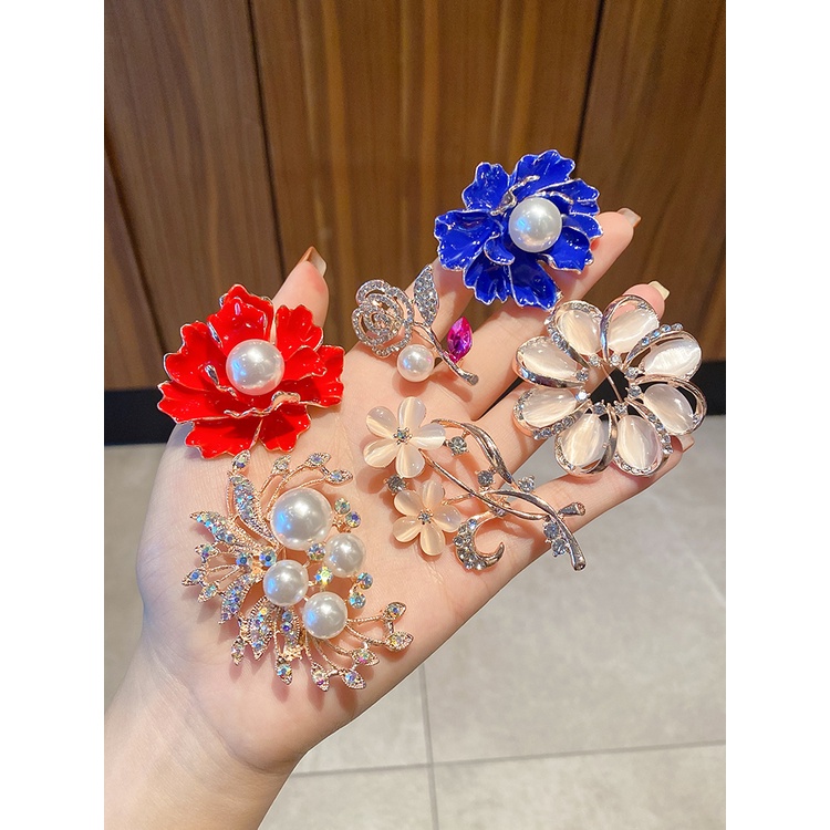 Ghim cài áo đính kim cương giả lấp lánh thời trang cho nữ