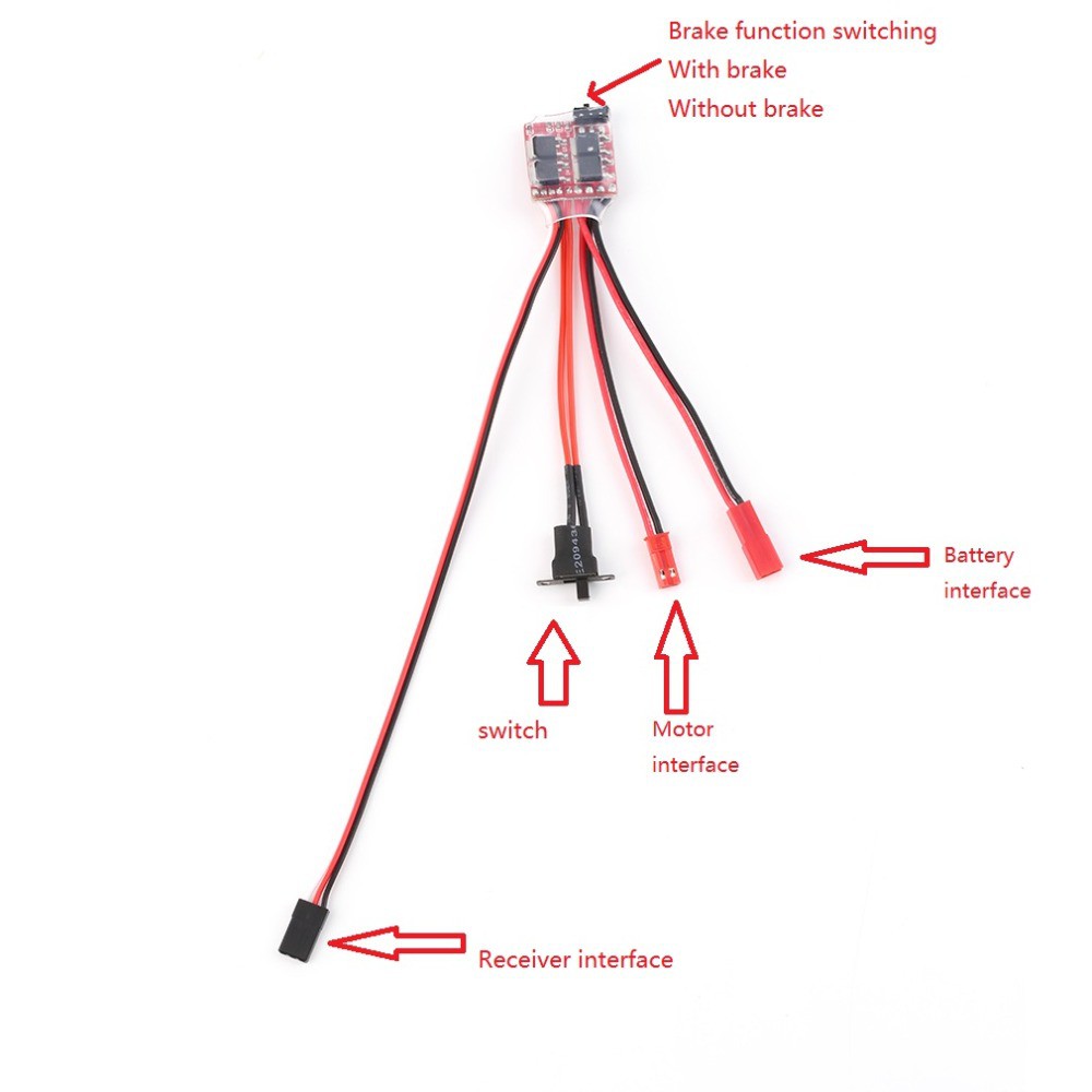 RC ESC 20A / 30A Bộ điều khiển tốc độ động cơ bàn chải w / Phanh cho xe tăng RC Xe hơi Bán mới Bộ phận nhỏ 4wd Đồ chơi điều khiển từ xa 