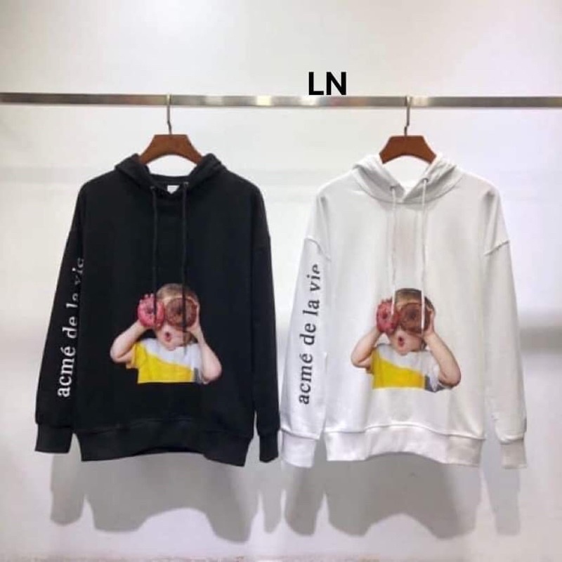Áo Hoodie Hình Bé Ăn Bánh AD dễ thươngChất nỉ cotton cao cấpThời trang Nam nữ Unisex mùa đông kute đôi nhóm