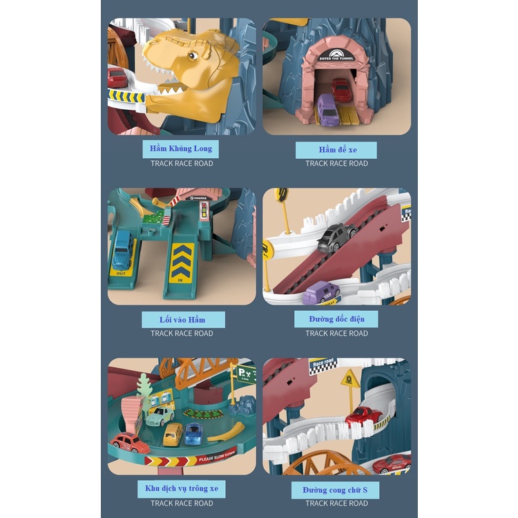 Cuộc Đua Kỳ Thú⚡SALE⚡ Đường Hầm Khủng Long - Phát triển Tư duy Nhạy bén - Trẻ Thông minh Vượt trội MasterKids