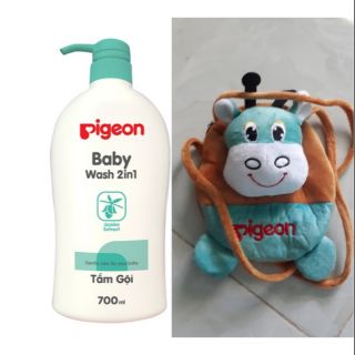 Tắm gội pigeon 700ml tặng túi đeo chéo cho bé