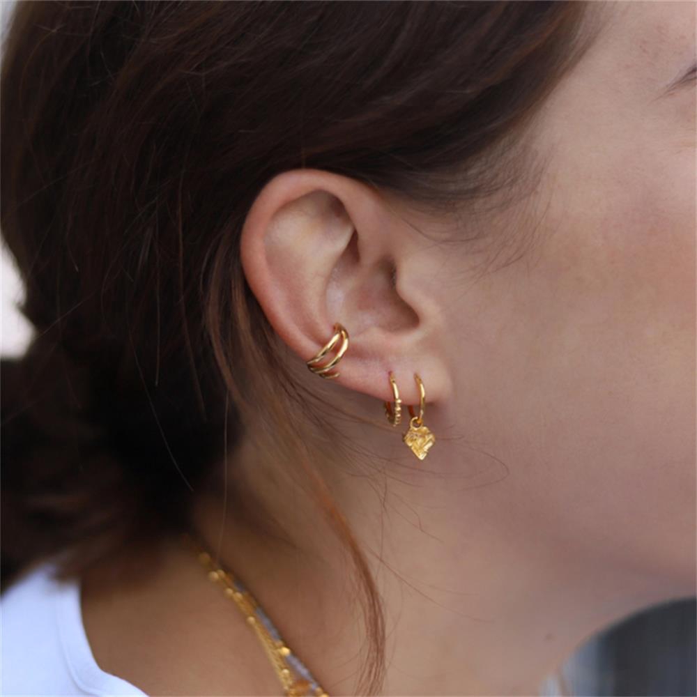 Khuyên Vành Tai Đính Đá CZ Không Xỏ Thời Trang Cho Nữ