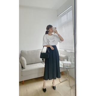 Chân váy xoè lụa xếp ly bản to CV-916