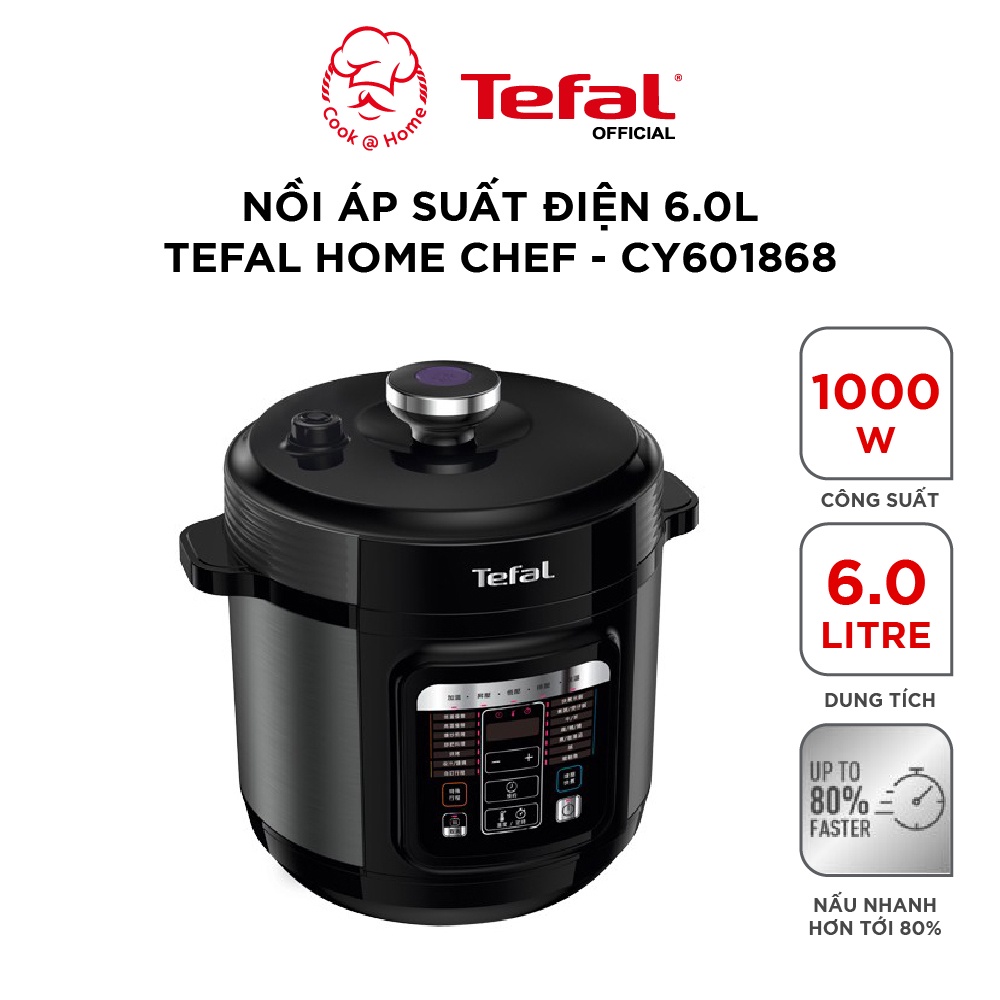 Nồi áp suất điện Tefal Home Chef CY601868 - 6L, 1000W