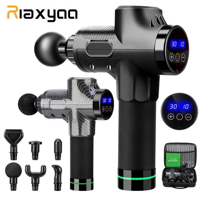Súng massage gun cầm tay, máy massage toàn thân mini nhiều chế độ, pin 2400mAh dùng liên tục trong 4 Giờ