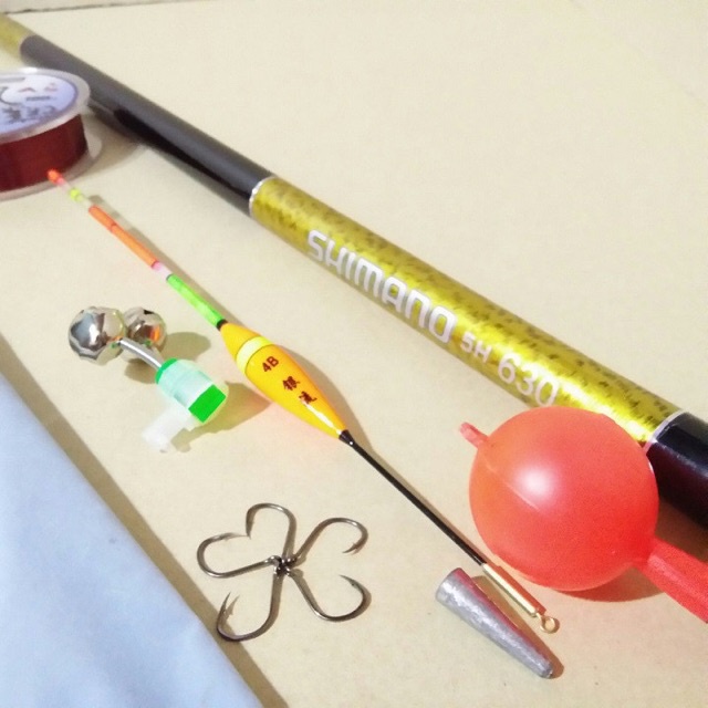 Cần Câu Tay Shimano 3m6 - 5m4  5h Kèm Full Phụ Kiện Như Hình