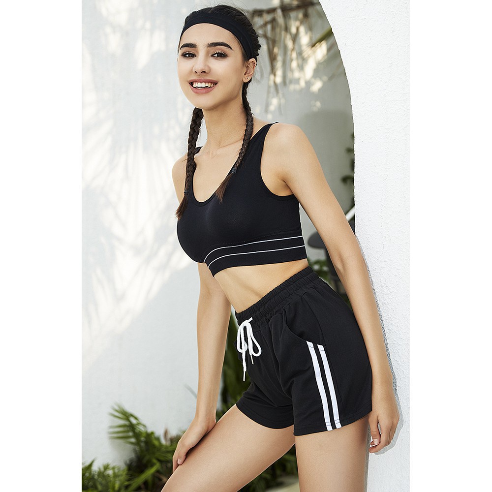 Áo ngực thể thao/ tập yoga Lovito màu trơn L02034 (Black/Nude/Red/Purple/White) | WebRaoVat - webraovat.net.vn