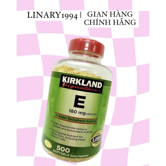[Hàng Chính Hãng] Vitamin E Kirkland Mỹ Hủ 500 Viên