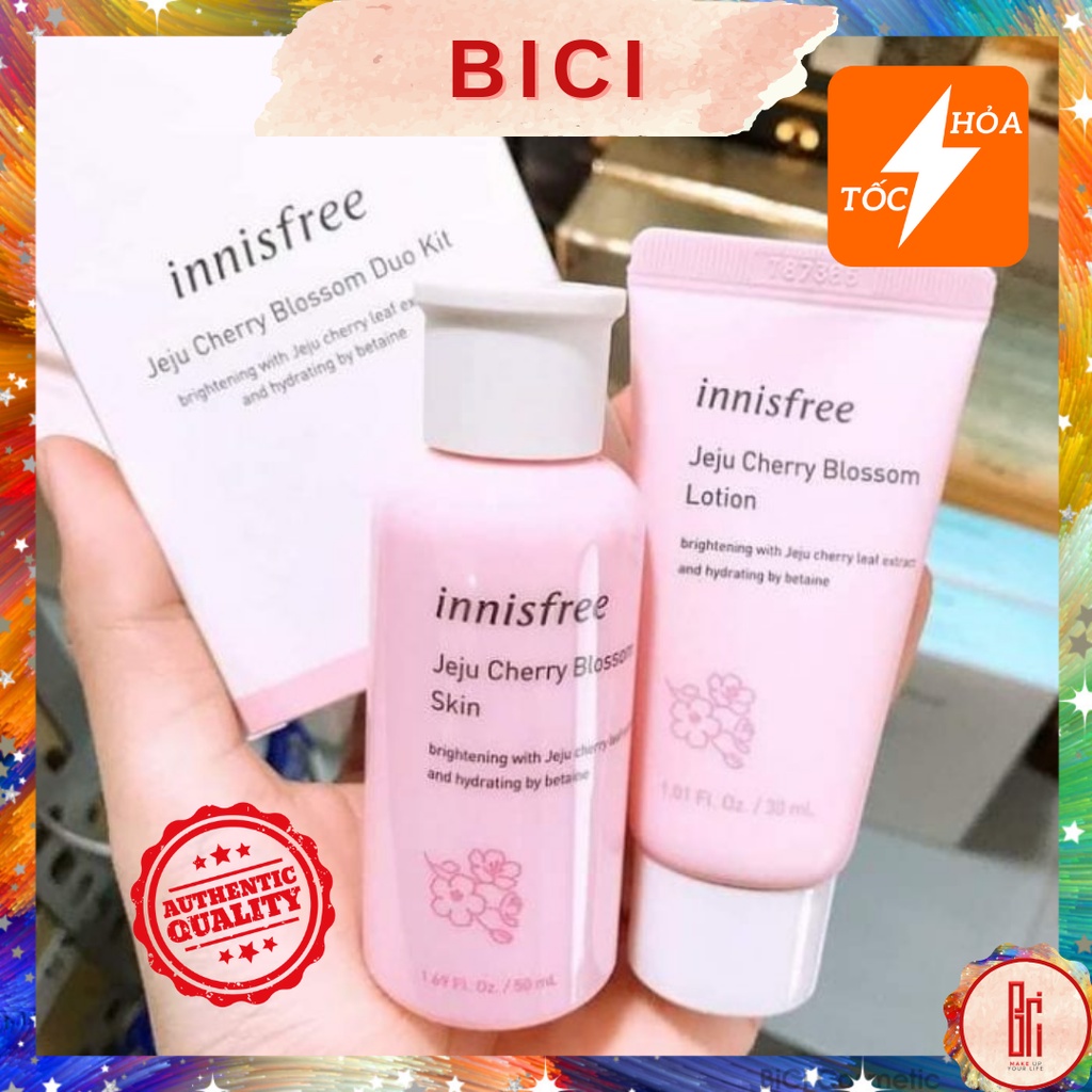 Bộ Kit Dưỡng Trắng 2 Món Innisfree Jeju Cherry Blossom Duo Kit