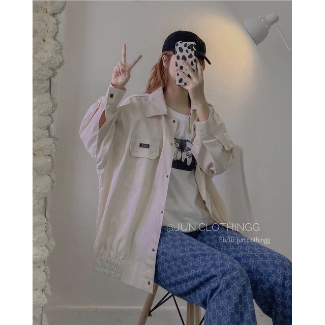 Áo khoác BOMBER from rộng 1 lớp unisex