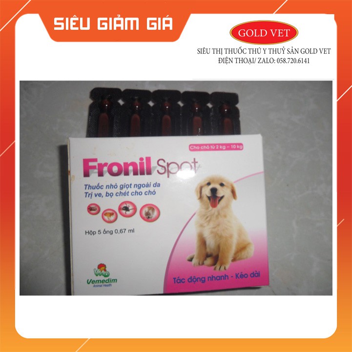 [Giá rẻ] Fronil Spot Diet Ve Rận. Bọ Chét Cho Chó