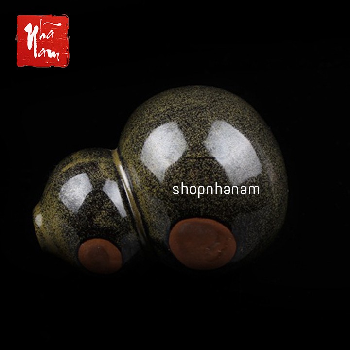 Thác khói trầm hương hồ lô tặng kèm nụ trầm chóp thơm cao cấp đồ gốm sứ tráng men