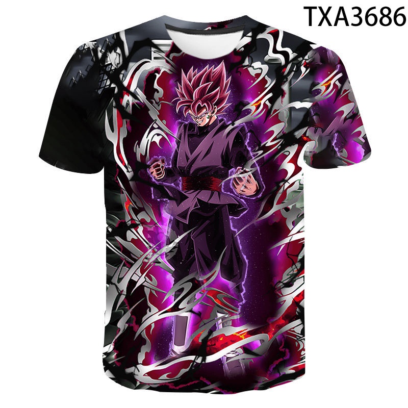 Áo Thun Tay Ngắn In Hình Goku Thời Trang Mùa Hè Cho Bé Trai Và Gái