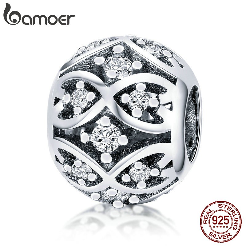 Charm vòng tay Bamoer SCC732 bằng bạc 925 sterling DIY thanh lịch