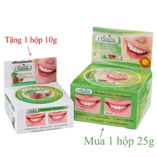 Cặp Kem Trắng Răng Herbal Clove Toothpaste Thaidlan