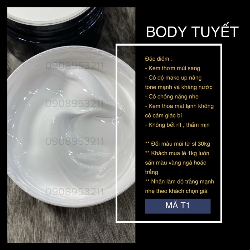 1KG BODY TUYẾT MAKE UP NÂNG TONE