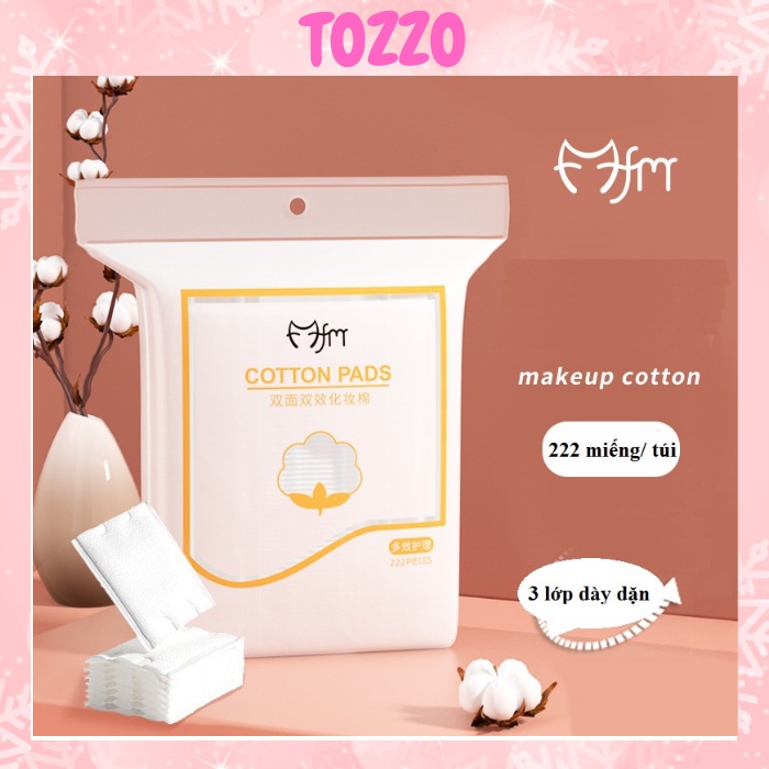 Bông tẩy trang cotton Pads 222 miếng 3 lớp hàng nội địa trung BTT01