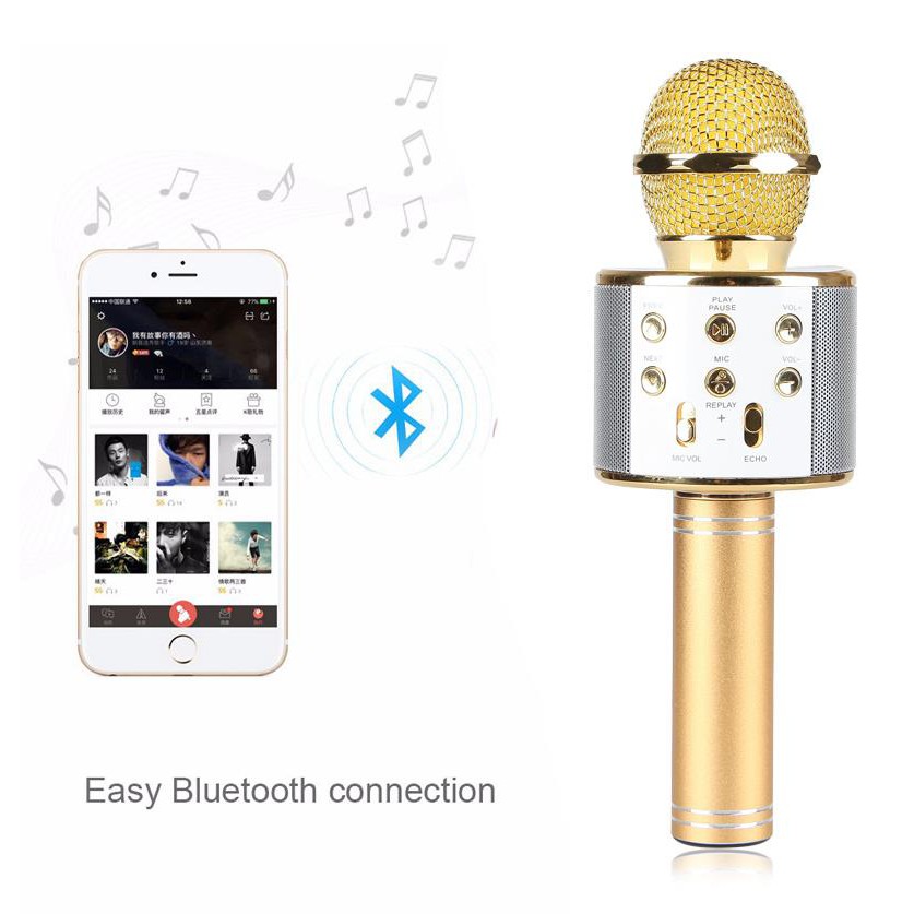 [HÀNG CHUẨN] Mic Hát Karaoke Bluetooth Không Dây- BH đến 12T