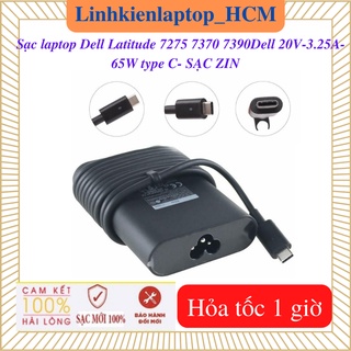 Sạc laptop dell latitude 7390 7275 7370 - sạc dell 20v - 3.25a - 65w ovan type c - sạc zin
