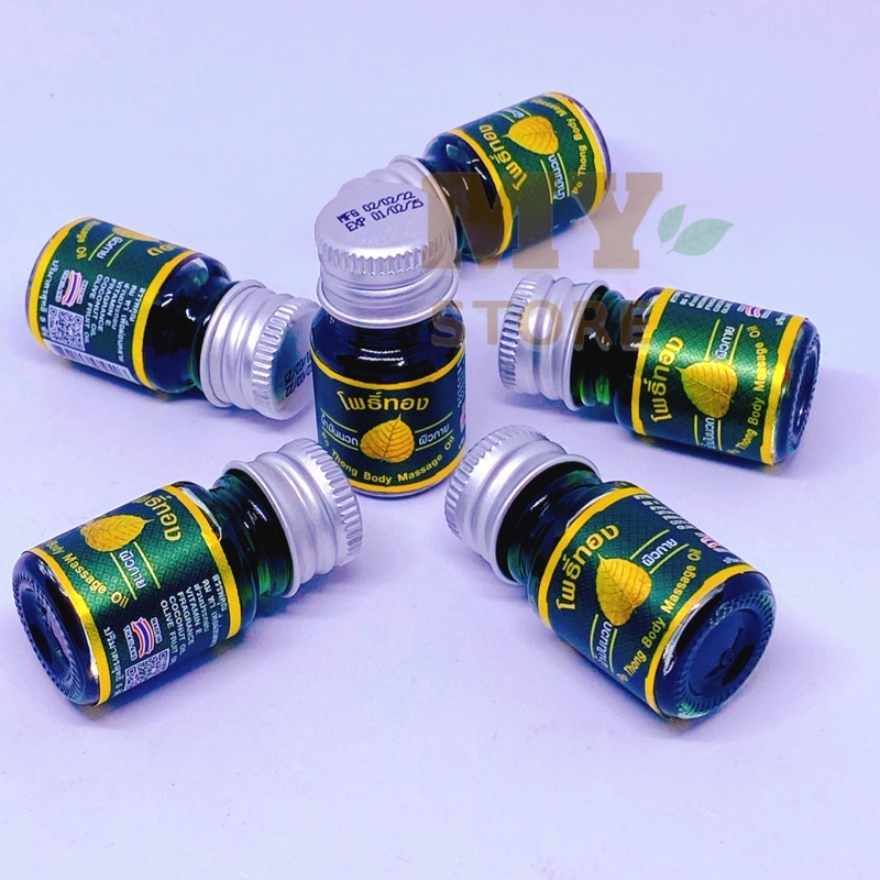 (Nội Địa) ( Nắp Vàng) Dầu Bồ Đề Poothong Massage Balm Thái Lan 5cc Dạng Nước