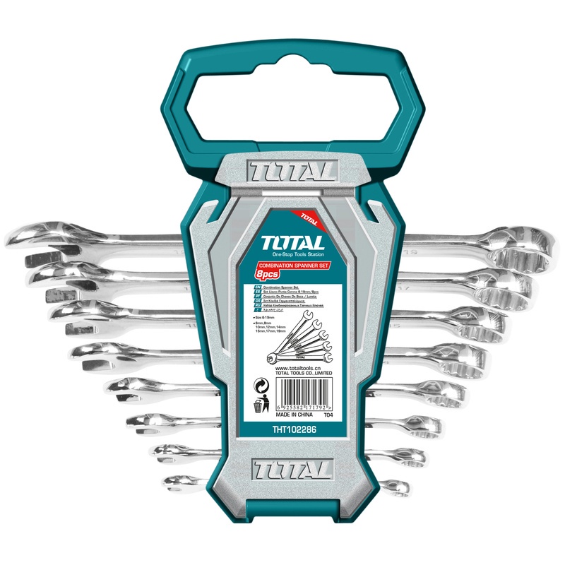 Bộ cờ lê vòng miệng 8 chi tiết Total THT102286