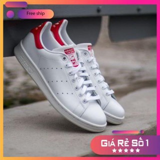 [XẢ KHO] [SALE + FREESHIP] Giày Sneaker thời trang nam nữ Adidas Stan Smith red ( gót đỏ ) hàng siêu đẹp