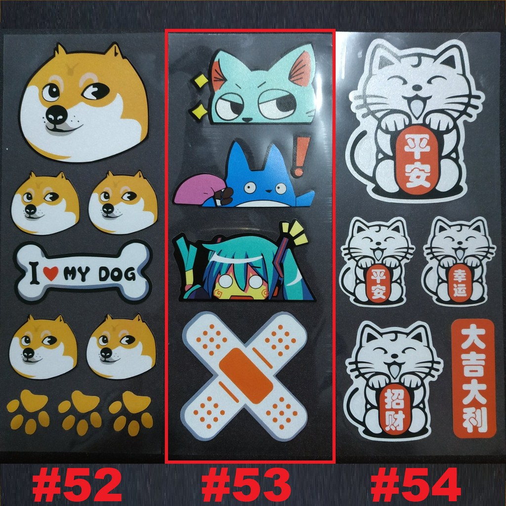 [P3]Tem dán xe vỉ 6 sticker full logo chống thấm nước