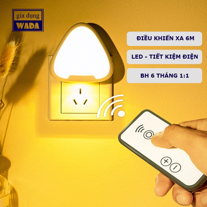 Đèn Ngủ Điều Khiển Từ Xa Bằng Remote, Đèn Ngủ Thông Minh LED Tiết Kiệm Điện Năng DN01