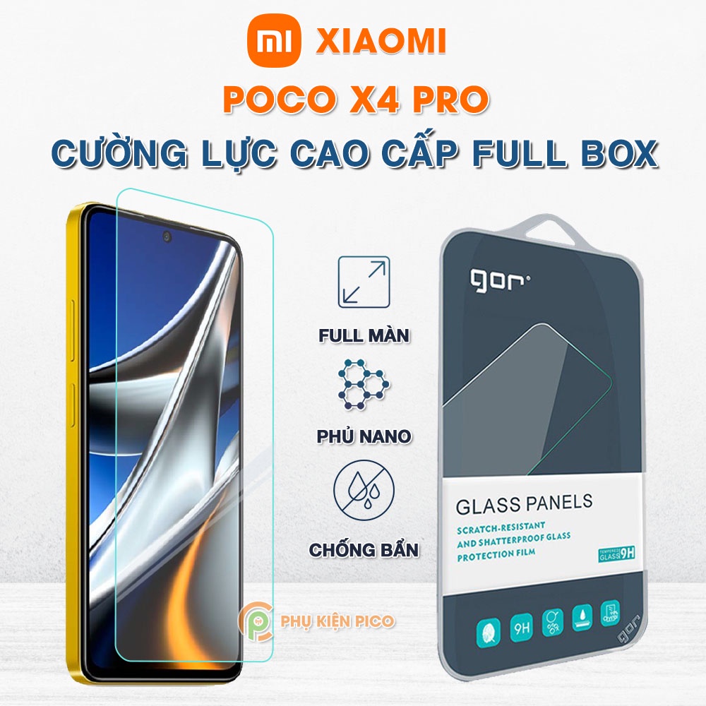 Kính cường lực Poco X4 Pro full màn hình chính hãng Gor - Dán màn hình Xiaomi Xiaomi Poco X4 Pro