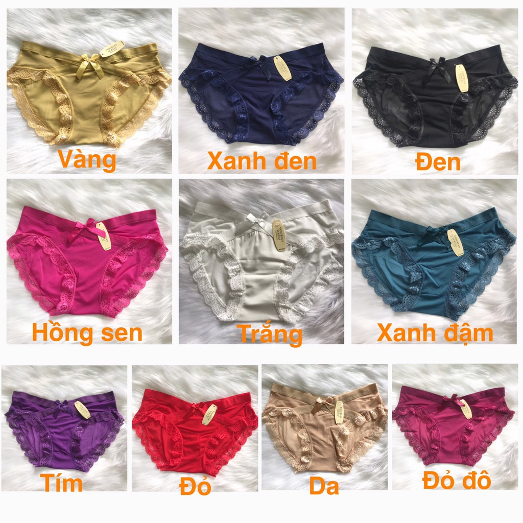 Combo Quần Lót Nữ Phối Ren Cạp Chéo Thắt Nơ Siêu Phẩm HOT Hieu Store24h - 5779