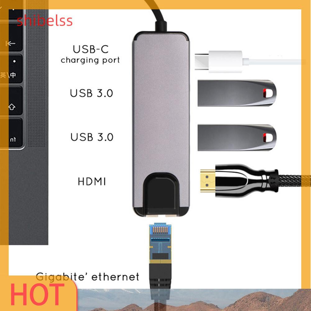 Bộ Chuyển Đổi Hub Hdmi Sang Hdmi 2 Usb 3.0 Gigabit Lan Rj45 5 Trong 1