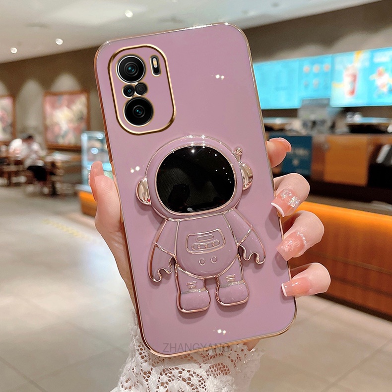 ốp lưng Redmi 8 8a TPU Mạ điện 3D Phi hành gia có chân đế ốp điện thoại Redmi 8 8a