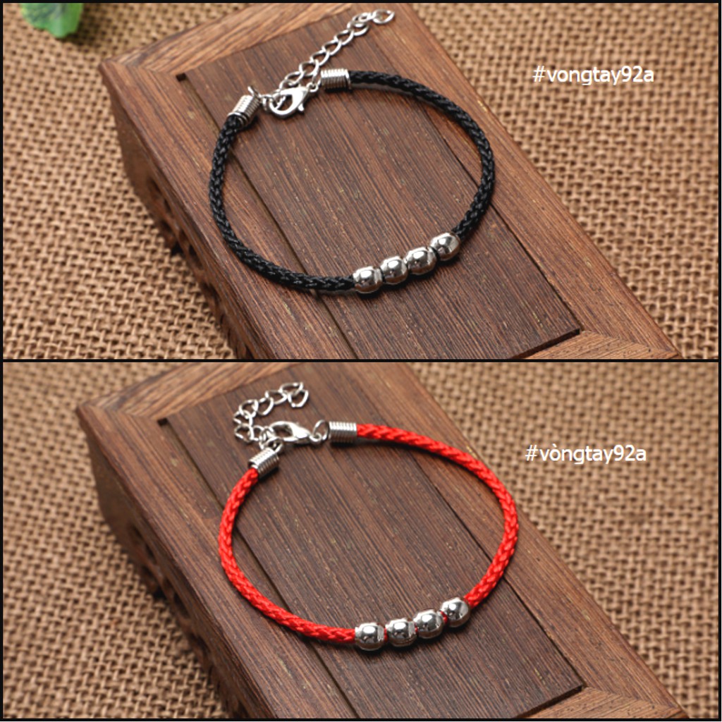 VÒNG ĐEO TAY CHỈ ĐỎ ĐEN MAY MẮN