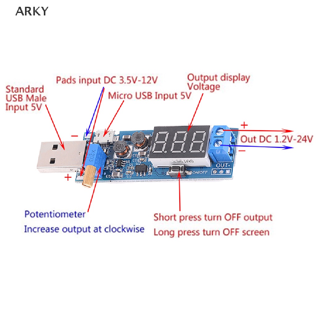 Mạch Nâng / Hạ Áp DC-DC USB 5V Xuống 3.3V / 12V