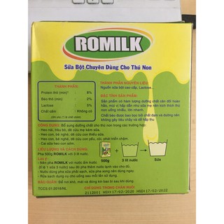 Sữa bột chuyên dùng cho thú non (500gam)