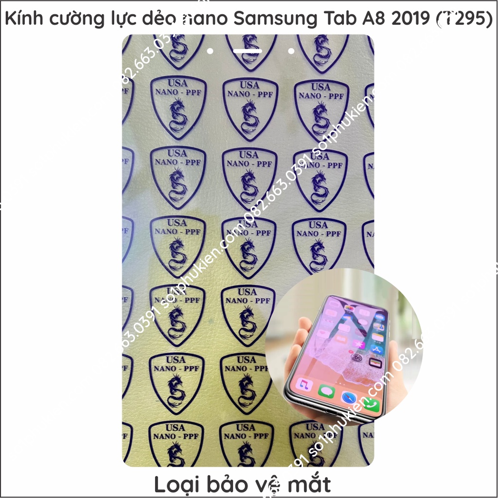 Kính cường lực dẻo nano samsung tab a8 2019 (tab t295)