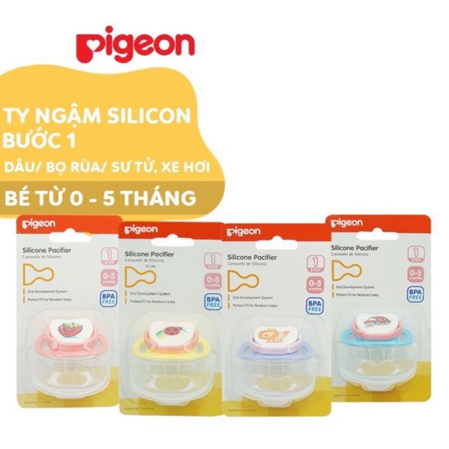 🐳🐾Mua Là Có Quà🐳🐾Ti giả / Ti ngậm Pigeon Silicon Siêu Mềm (có nắp đậy)🐾