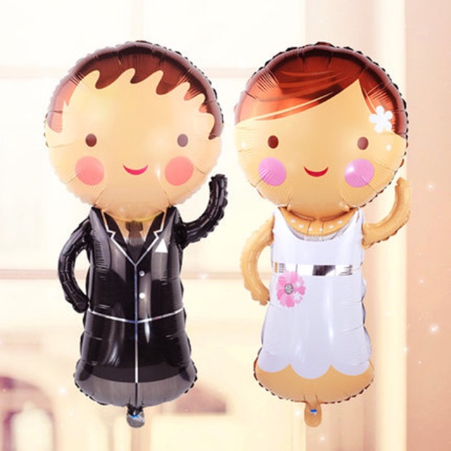 Bóng hình cặp đôi cô dâu chú rể trang trí phòng cưới các cỡ